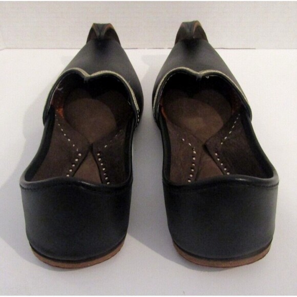 Desi Colour Ethnic Loafers Leather Premium Mojari Black Nok Traditional 11.5 main image 5